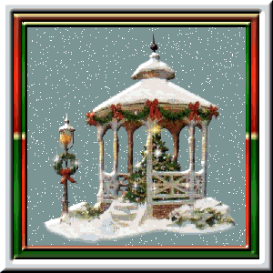 Kiosque sous la neige